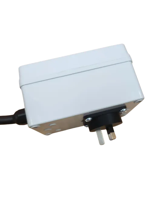 The plug-in power monitor unit with its grounded plug