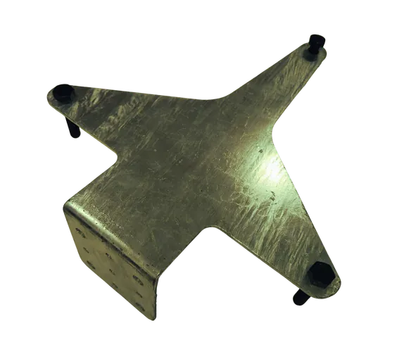 The three-armed leveling plate with adjustable feet